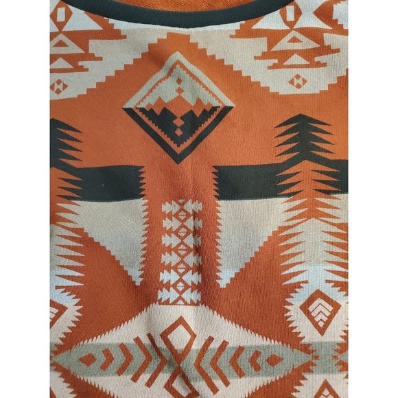 Denim & Supply Ralph Lauren Sweatshirt XL Tribal Aztec Southwestern Fringe top - Picture 6 of 9